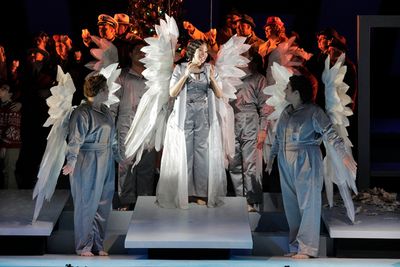 Golda Schultz as Clara (center) with Sarah Cambidge, Amitai Pati, Christian Pursell a Photo