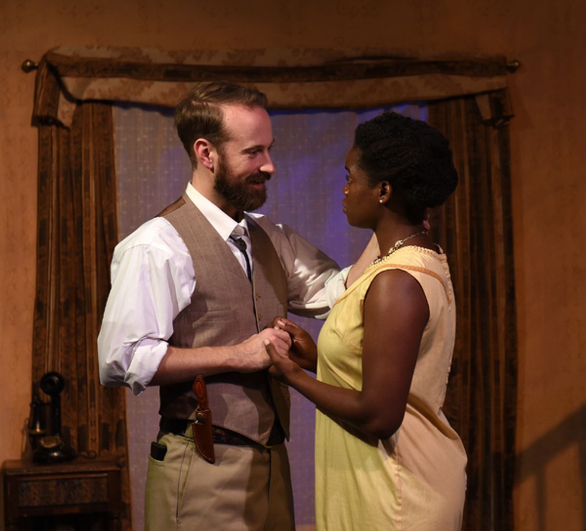 Rubin (Chris Daley) and Cora (Aneisa Hicks) at 