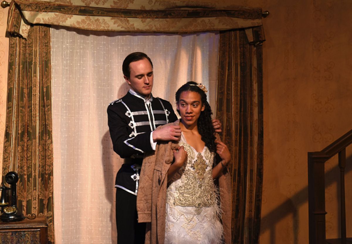 Sammy (Zach Wagner) helps Reenie (Destini Huston) at 