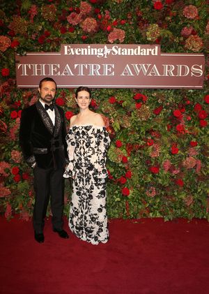 Evgeny Lebedev (L) and Claire Foy Photo