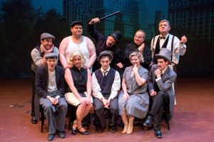 Front Row: Peter Lemongelli, Amanda Fisher, Jake Murphy, Mackenzie Grattan, Matt Hellyer
Back Row: Dave Amato, Matt Johnson, Ben Dool @ BroadwayWorld Front Row: Peter Lemongelli, Amanda Fisher, Jake Murphy, Mackenzie Grattan, Matt Hell Photo