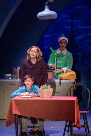 Christianne Tisdale (Emily Hobbs), Zachary Podair (Michael Hobbs) and Erik Gratton (Buddy the Elf) @ BroadwayWorld Christianne Tisdale (Emily Hobbs), Zachary Podair (Michael Hobbs) and Erik Gratton (B Photo