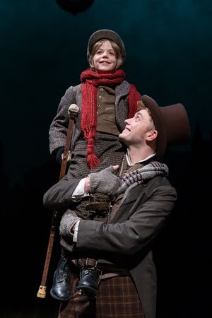 Aidan Fuller as Tiny Tim and Gregory Maheu as Bob Cratchi @ BroadwayWorld Aidan Fuller as Tiny Tim and Gregory Maheu as Bob Cratchi Photo