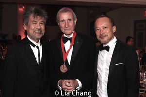 Playwright David Henry Hwang, honoree Jim Dale, Rob Wong Photo