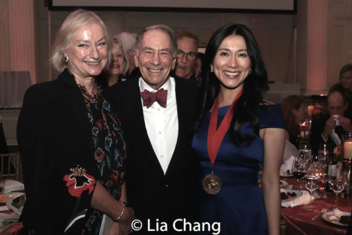 Lena Kaplan, Rick Reiss, NYHS Board Chair, Executive Committee, honoree Dr. H.M. Agnes Hsu-Tang at 