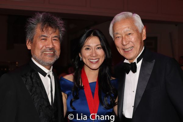 Playwright David Henry Hwang, honoree Dr. H.M. Agnes Hsu-Tang and her husband Oscar T Photo