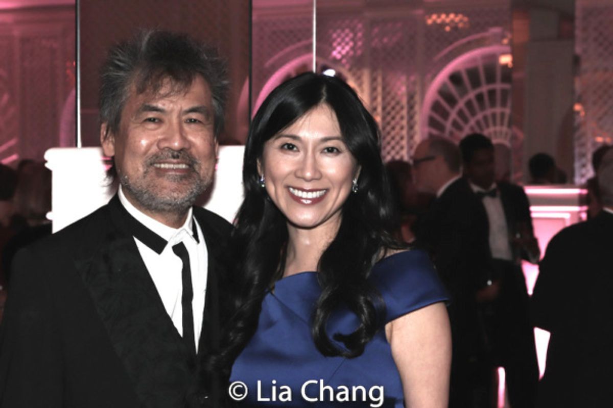 Playwright David Henry Hwang and honoree Dr. H.M. Agnes Hsu-Tang at 