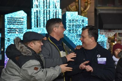 Josh Lamon, Christopher Sieber and Brooks Ashnanskas Photo