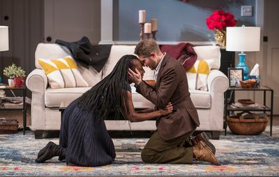 Lanise Antoine Shelley (Tendikayi) and Erik Hellman (Chris) Photo