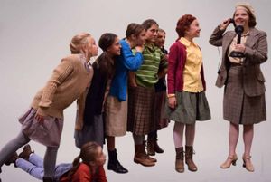 Nancy Pereyra as Tessie, Tess Clark as Molly, Violet Caruso as Kate, Mary Young as Ju Photo