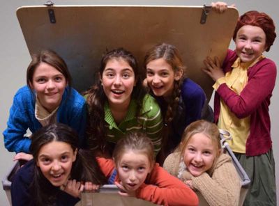 Violet Caruso as Kate, Tess Clark as Molly and Nancy Pereyra as Tessie; Mary Young as Photo
