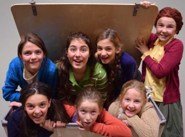 Violet Caruso as Kate, Tess Clark as Molly and Nancy Pereyra as Tessie; Mary Young as Photo