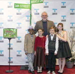 Actor Neil Friedman with young cast members Amir Henderson, Liliana Rene, Ethan Solis Photo