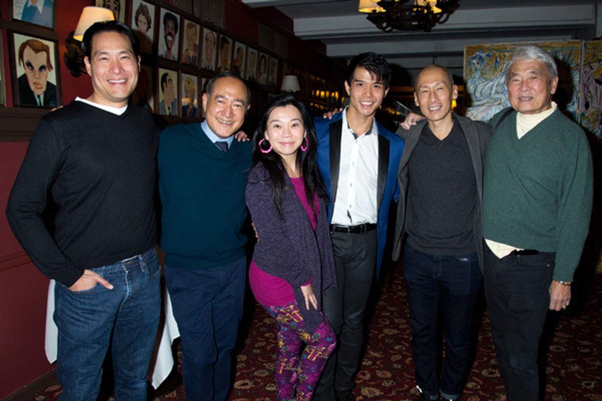 Telly Leung and PACIFIC OVERTURES cast members at 