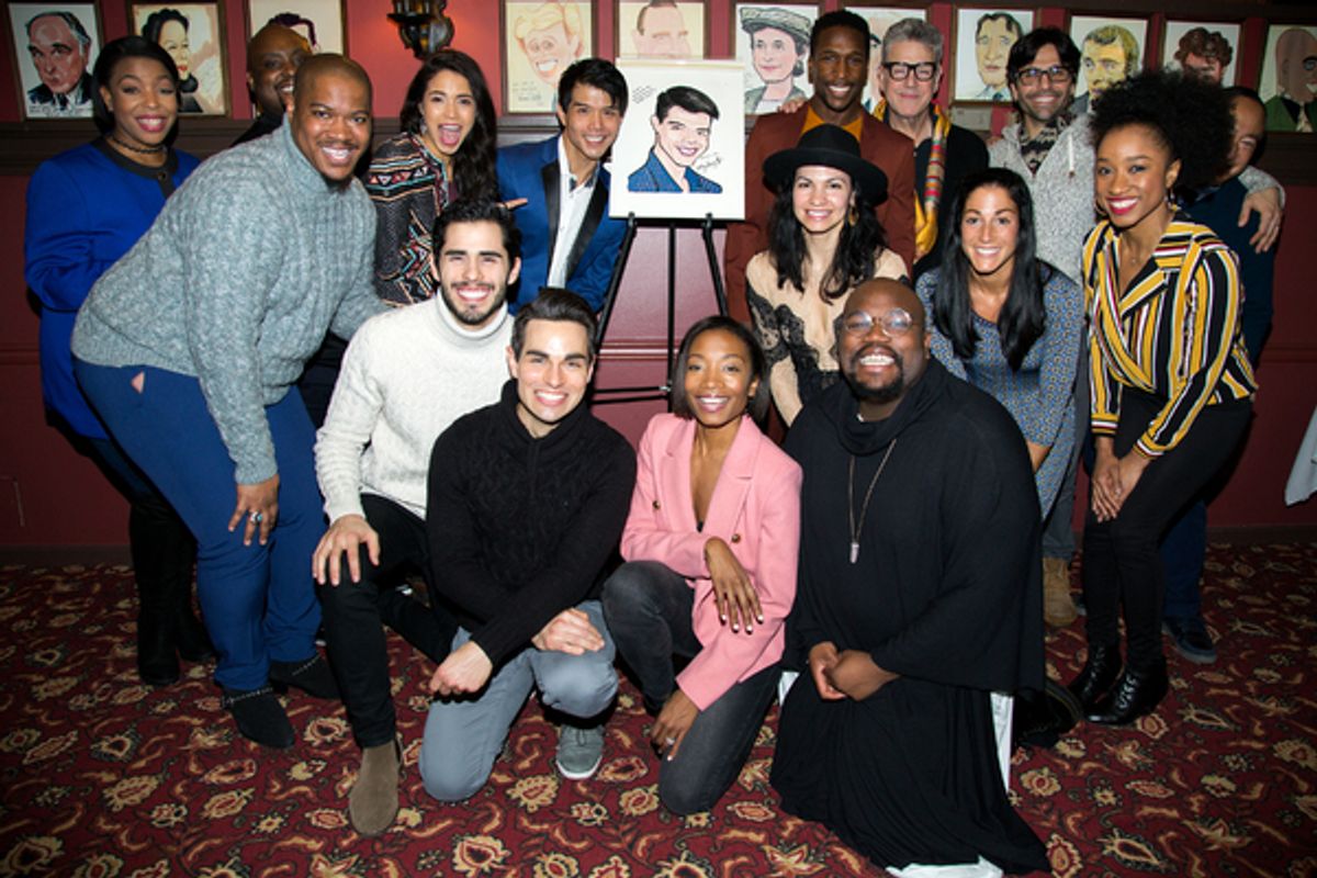 Telly Leung and the cast of ALADDIN at 