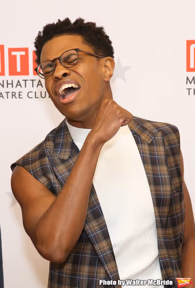Jeremy Pope during the MTC Broadway Cast Call for "Choir Boy" at The MTC Rehearsal St Photo