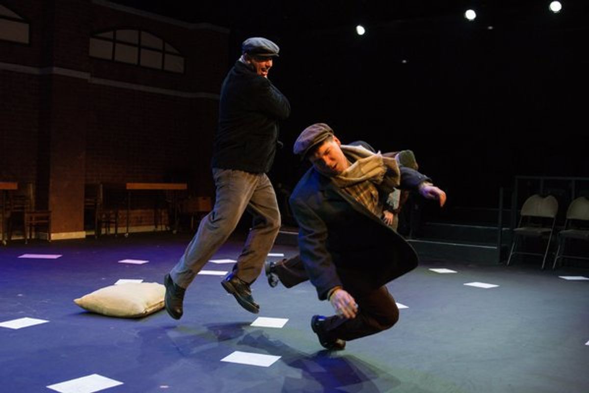 (Top to Bottom) ED MEDINA (James O'Hanlon) and AARON MOHS-HALE (Ensemble) from the Lakewood Playhouse Production of 'YES, VIRGINIA, THERE IS A SANTA CLAUS.' at 