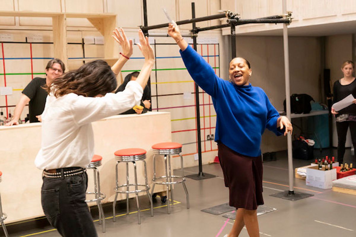 SWEAT by Nottge,    , Writer - Lynn Nottage, Director -
Lynette Linton,  Designer - 
Frankie Bradshaw, Lighting Designer -
Oliver Fenwick,  Movement Director -
Polly Bennett,  The Donmar Warehouse, 2018, Credit: Johan Persson at 