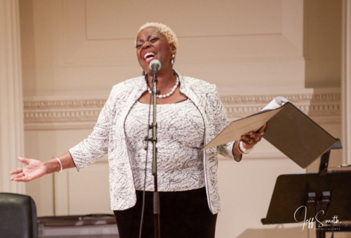 Lillias White takes down the house with Stand Up Proud! An Anthem 4 Freedom from the Norman Rockwell musical by The Bluestone Sisters.
 at 