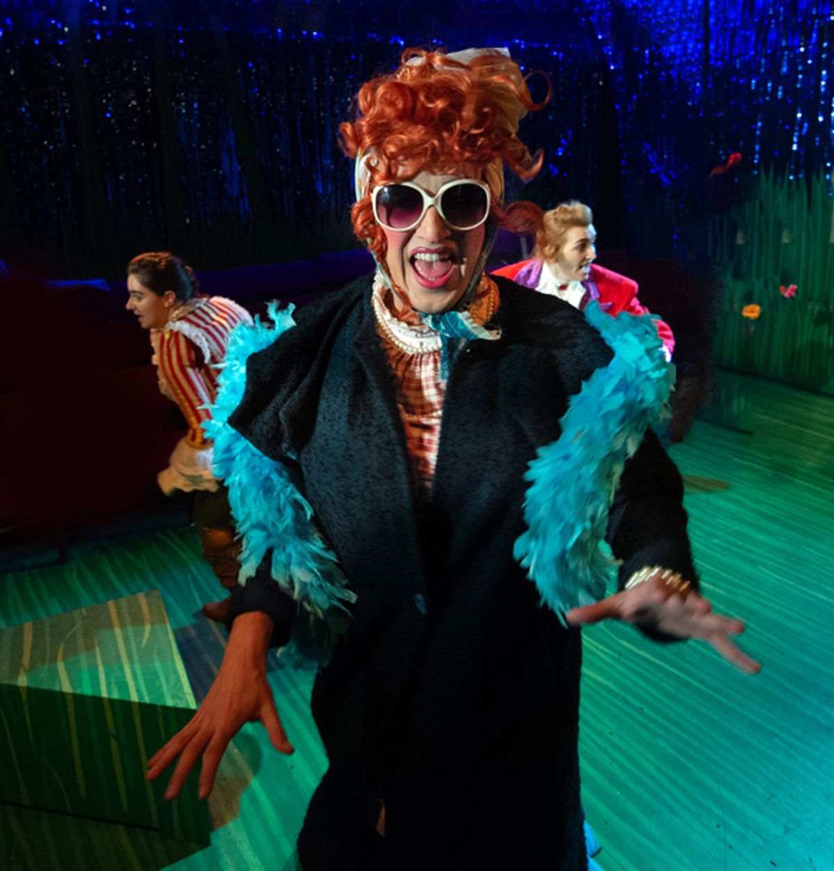 Emily Cairns (Dandini), Jamie Barwood (Betty), Jennie Jacobs (Prince Charming) at 