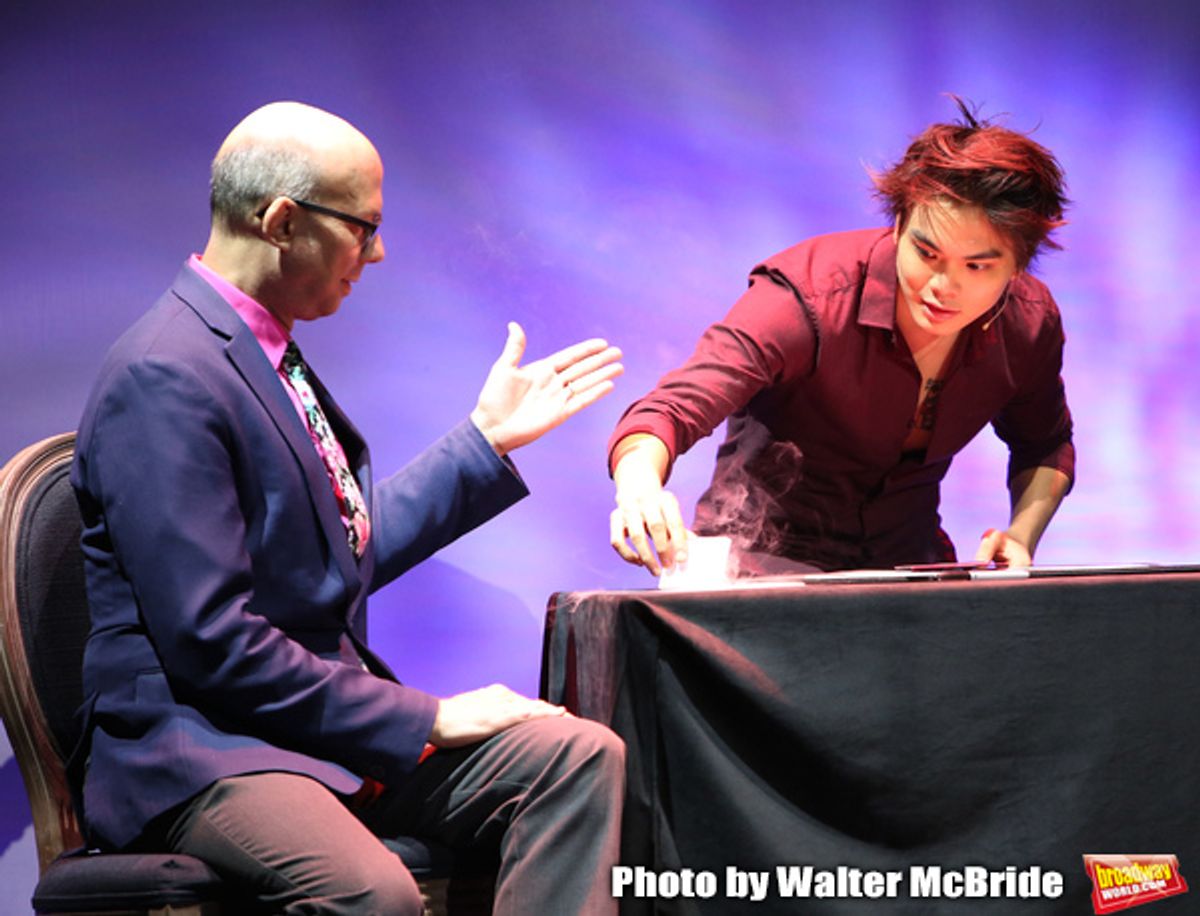 Journalist Richard Ridge with Shin Lim, 'The Manipulator' at 