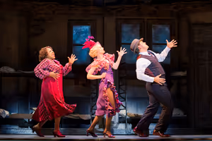 Cynthia Jones as Miss Hannigan, Cheyenne Casebier as Lily St. Regis, and Dane Stokinger as Rooster @ BroadwayWorld Cynthia Jones as Miss Hannigan, Cheyenne Casebier as Lily St. Regis, and Dane Stoking Photo