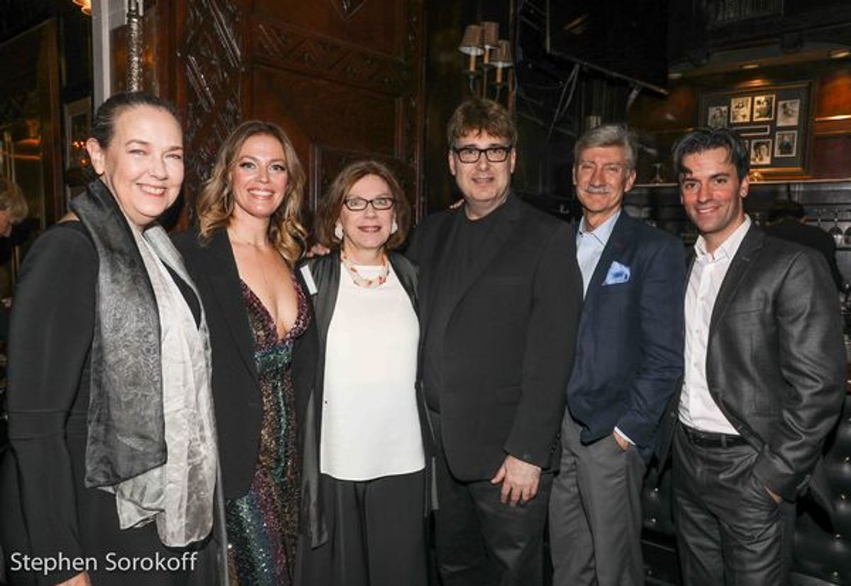 Harriet Harris, Elizabeth Stanley, Julianne Boyd, Darren Cohen, Music Director David Garrison, Clyde Alves at 