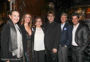 Harriet Harris, Elizabeth Stanley, Julianne Boyd, Darren Cohen, Music Director David  Photo