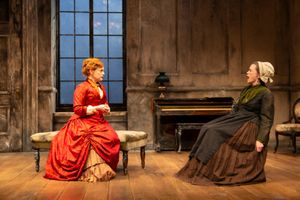 (L to R) Kellie Overbey and Ann McDonough in A Doll's House, Part 2 by Lucas Hnath at George Street Playhouse, November 27 thru December 27. Photo by T. Charles Erickson. @ BroadwayWorld (L to R) Kellie Overbey and Ann McDonough in A Doll's House, Part 2 by Lucas Hnath at Photo