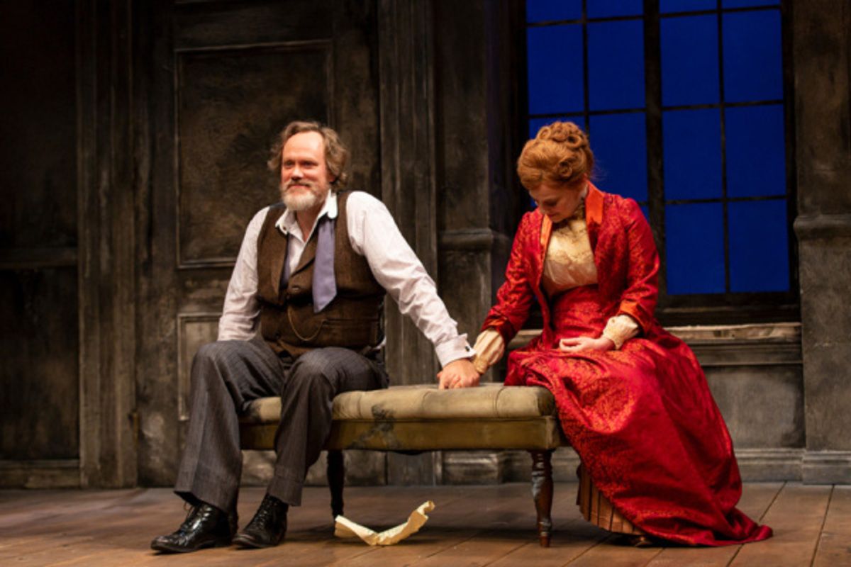 (L to R) Andrew Garman and Kellie Overbey in A Doll's House, Part 2 by Lucas Hnath at George Street Playhouse, November 27 thru December 27. Photo by T. Charles Erickson. at 