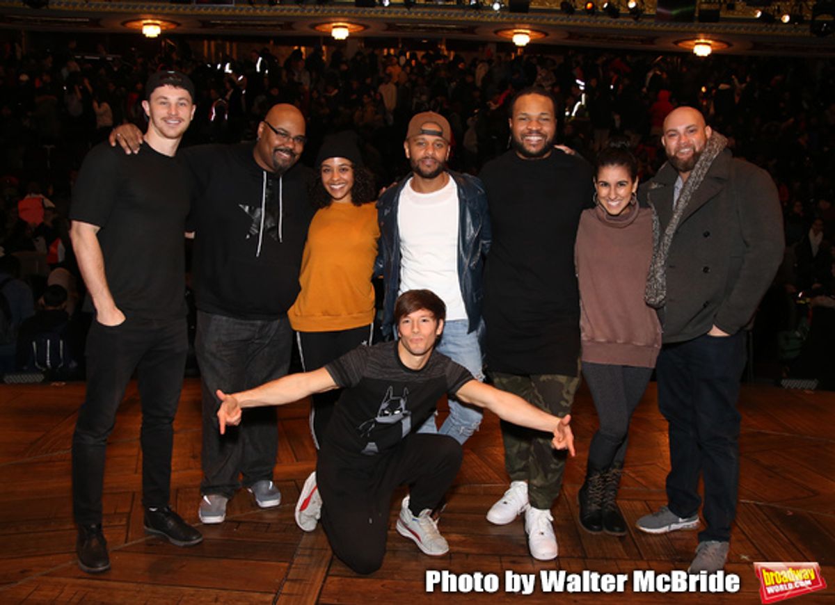 Robert Walters, James Monroe Iglehart, Sasha Hollinger, Thayne Jasperson, Terrance Spencer, Sean Green Jr., Gabriella Sorrentino and Gregory Treco at 