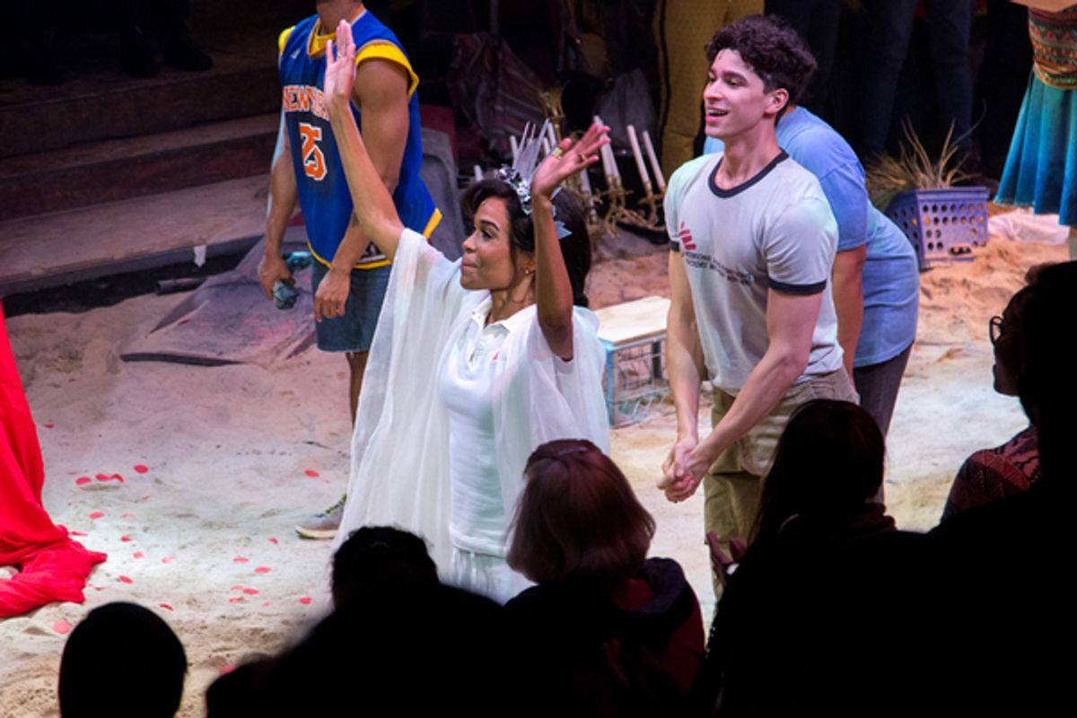 Michelle Williams, Isaac Powell at 