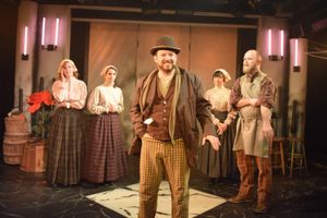 Anderson Lawfer with (back, l to r) Nicole Bloomsmith, Sophie Scanlon, Harmony Zhang  Photo