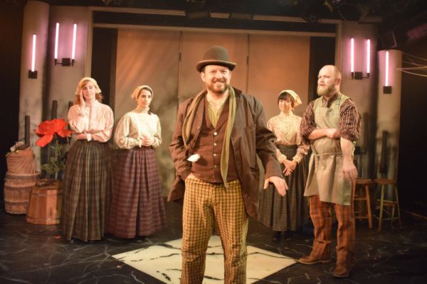 Anderson Lawfer with (back, l to r) Nicole Bloomsmith, Sophie Scanlon, Harmony Zhang  Photo