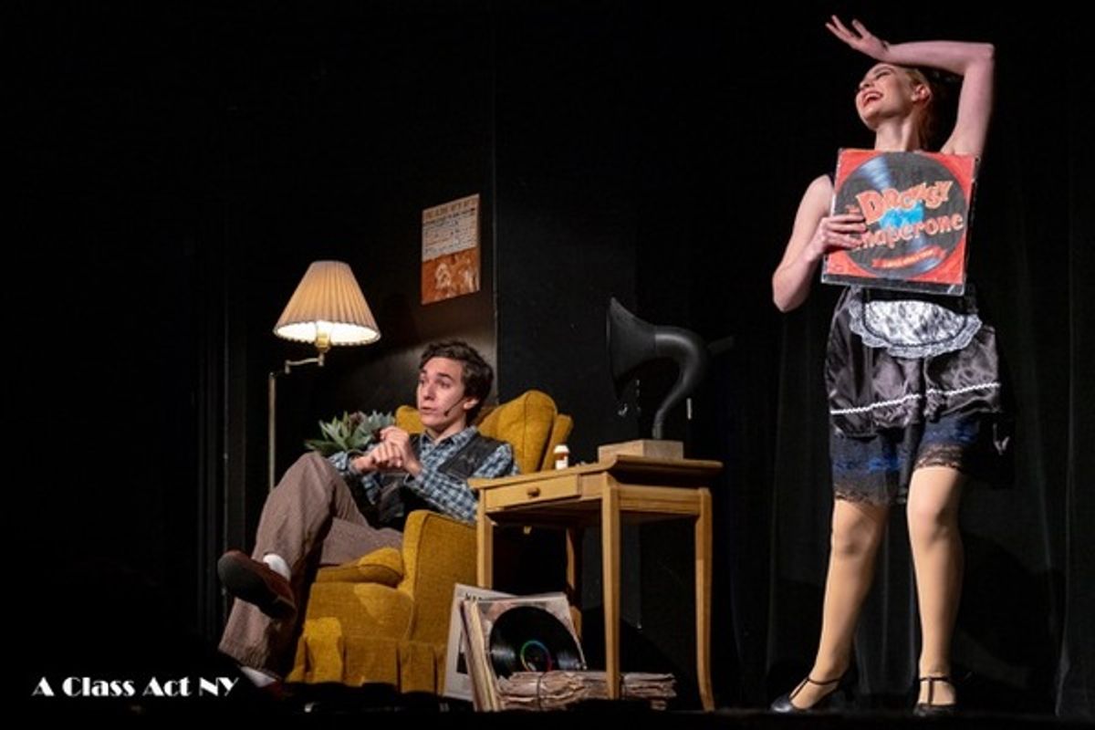 Lee Rosenthal as Man In Chair and Tagan Vaz-Barros, Ensemble Member, in the Catâ€™s Pajamas Cast

 at 