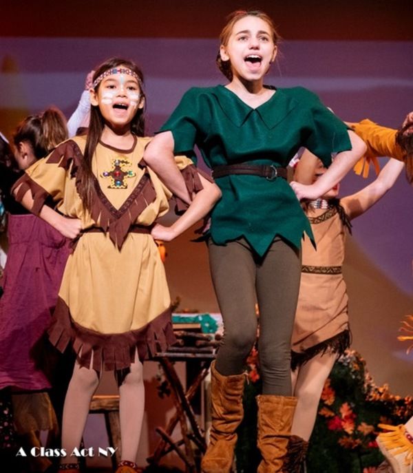 Galaxy Rose Berman as Tiger Lily and Lindsay Waldman as Peter Pan in ACANYâ€™s P Photo
