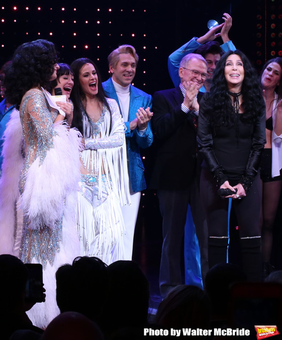 Cher with the cast at 