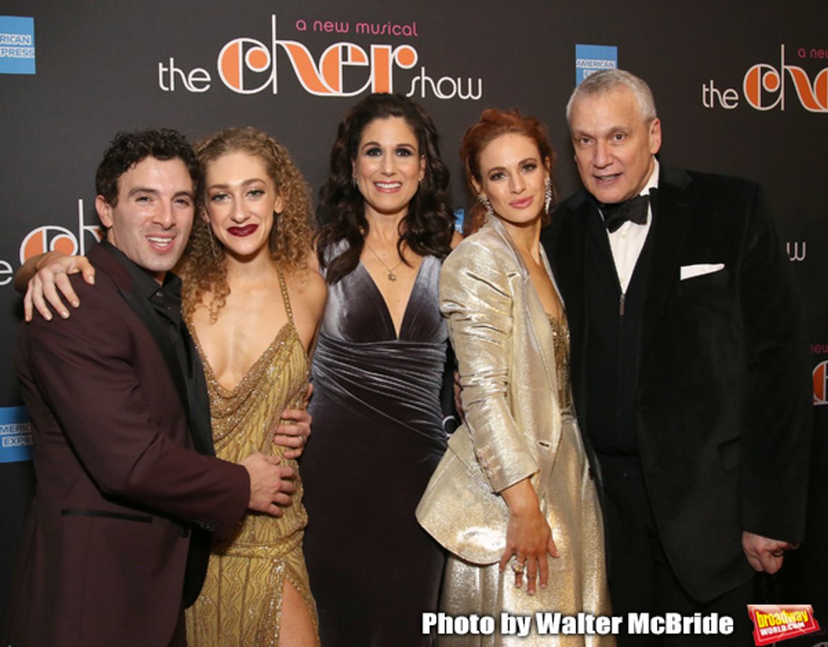 Jarrod Spector, Micaela Diamond, Stephanie J. Block, Teal Wicks, and Rick Elice  at 