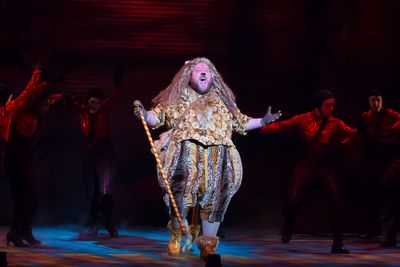 Daniel Williston as Lion in THE WIZARD OF OZ. Photo by Racheal McCaig Photo