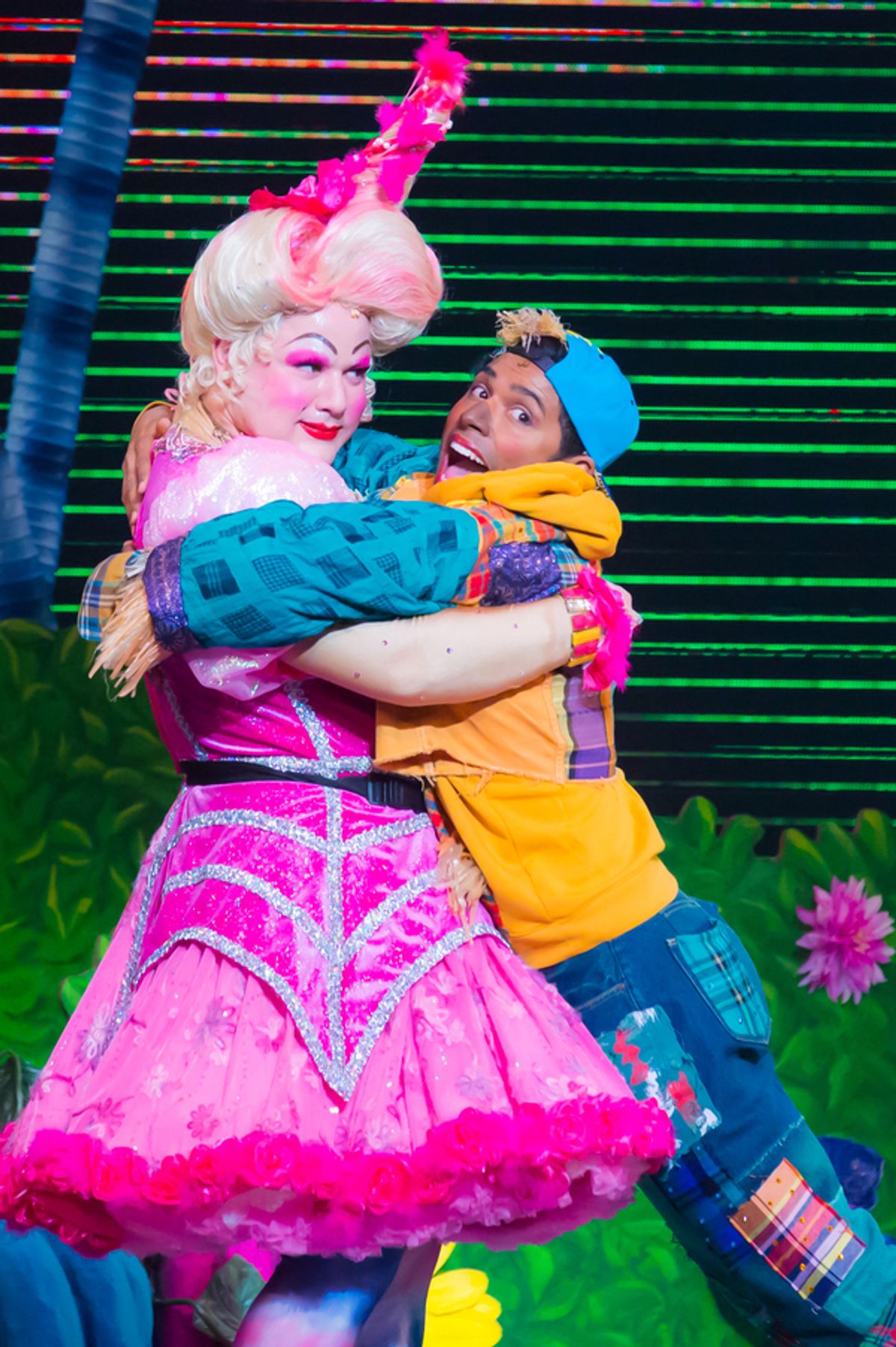 Michael De Rose as Sugarbum The Good Witch of the North, Matt Nethersole as Scarecrow. Photo by Racheal McCaig at 