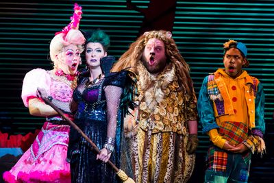Michael De Rose as Sugarbum The Good Witch of the North, Sara-Jeanne Hosie as Sulphur Photo
