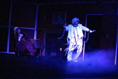SHANE RUDDICK ALLEN (Charlie Schmaltz), AMANDA BLAIR (Vesta Virile).
Photos by Adrian Photo