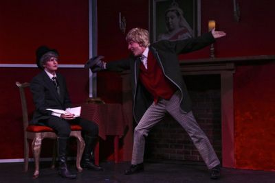 SHANE RUDDICK ALLEN (Charlie Schmaltz), AMANDA BLAIR (Vesta Virile).
Photos by Adrian Photo