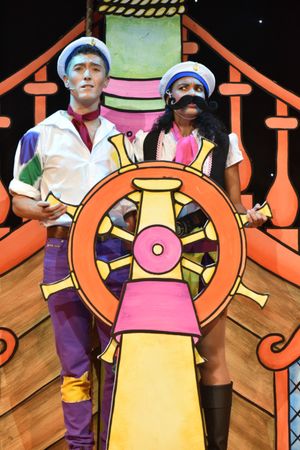 Matt Jolly and Michaela Bennison in Robinson Crusoe, Greenwich Theatre, Photo credit  Photo