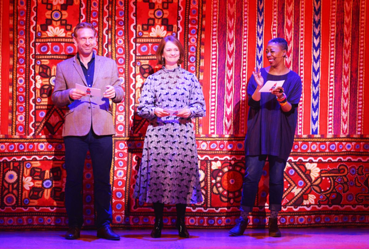 Paul Thornley, Poppy Miller, Noma Dumzweni at 