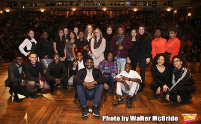 Carvens Lissaint with High School Student Performers Photo