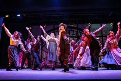 Liam Loughridge and the Cast of Scrooge Photo