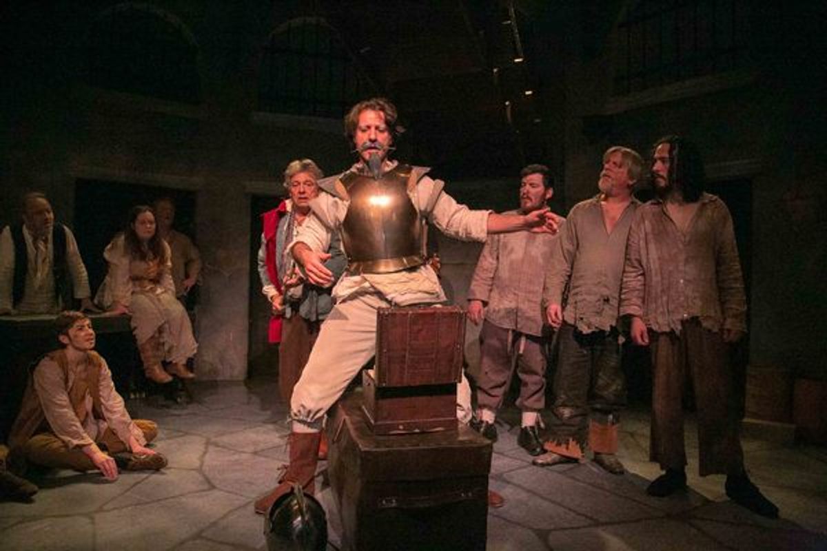 Fred Rueck and cast of Man of La Mancha at 