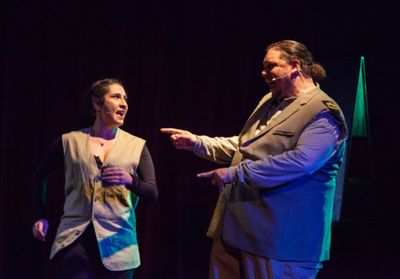 Helena Tafuri and Jason Quinn  in FUTURITY at The Wilbury Theatre Group, directed by  Photo