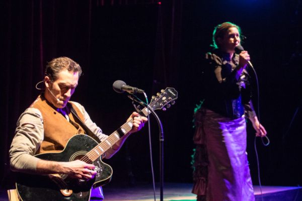 Alexander Platt and Meg Sullivan  in FUTURITY at The Wilbury Theatre Group, directed  Photo